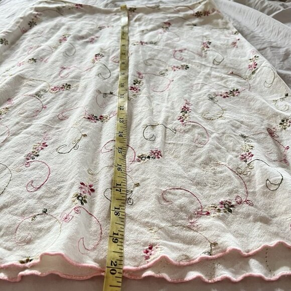 VTG Studio Y Embroidered Mini Skirt 5 / 6 Floral A-line Coquette Festival Y2k - Picture 8 of 8